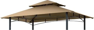 5FT X 8FT Double Tiered Replacement Canopy Grill BBQ Gazebo Roof Top, f - Picture 1 of 6