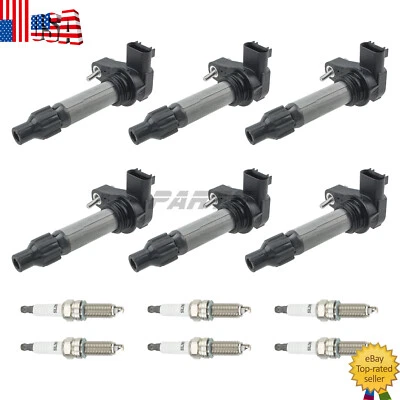 6x Ignition Coils + 6x Spark Plugs for 2010-2015 Chevrolet Traverse Camaro 3.6L - Image 1 of 4