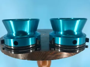 Burlington Recording Pro OceanBlue 1/4"NAB Hub Adapters w/Aluminum Trumpet(Pair) - Picture 1 of 5