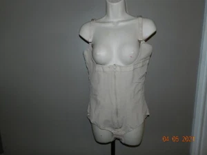 EQUILIBRIUM international zip front body shaper 6X beige  open bust  - Picture 1 of 3