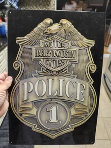 (1) 2005 New Ande Rooney Harley Davidson Police Badge Metal Sign - Picture 1 of 3