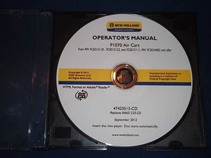 NEW HOLLAND P1070 AIR CART OPERATION MAINTENANCE MANUAL BOOK CD - Picture 1 of 1