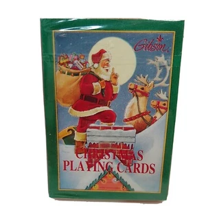 Gibson Christmas Santa Jokers One Holiday Scrooge Sealed New Poker Playing Cards - Picture 1 of 6