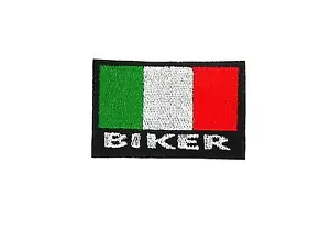 Patch toppe toppa ricamate biker skull teschio pirata moto bandiere italia - Picture 1 of 1