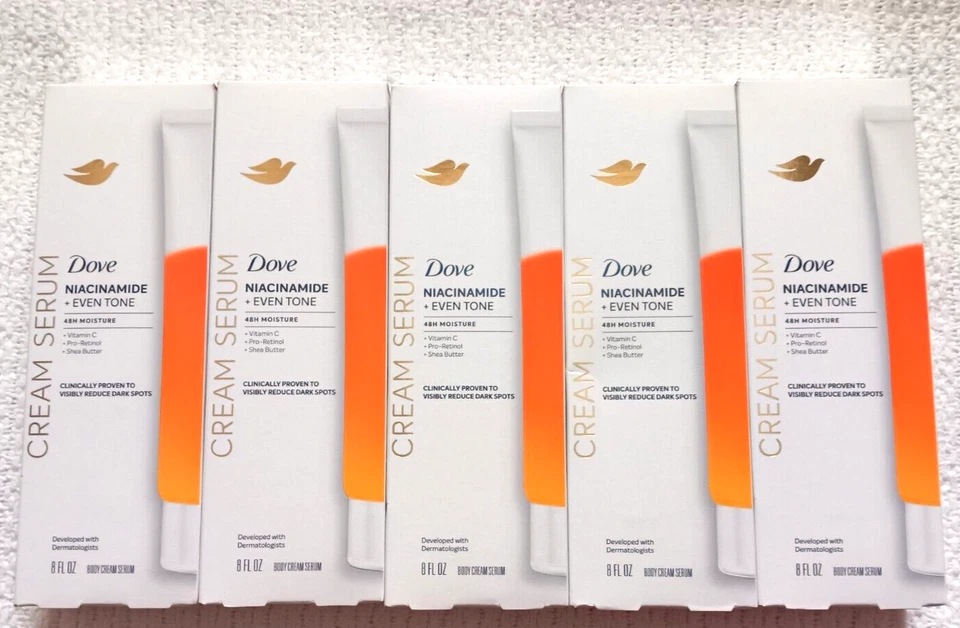 Dove Body Cream Serum Niacinamide Even Tone Vitamin C Pro-Retinol Shea Butter
