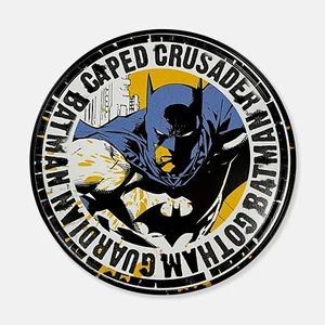 11.75" Caped Crusader Gotham Guardian Batman Embossed Tin Metal Sign - SIGNBOX - Picture 1 of 7