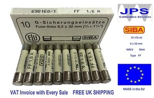 SIBA 70 172 40 1.6A Fuse Ultra Rapid FF1.6A 1000V DMM 7017240 x1/2/5/10 JPSF088z - Picture 1 of 17