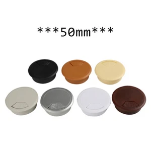50mm Computer Desk Grommet Table Cable Tidy Plastic Multicolour Wire Hole Cover - Afbeelding 1 van 10