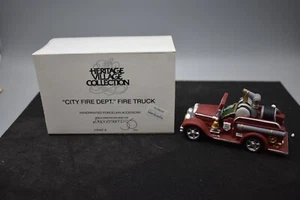Dept 56,"City Fire Dept." Fire Truck. 5547-6, Missing Ladder, Heritage Village - Picture 1 of 8