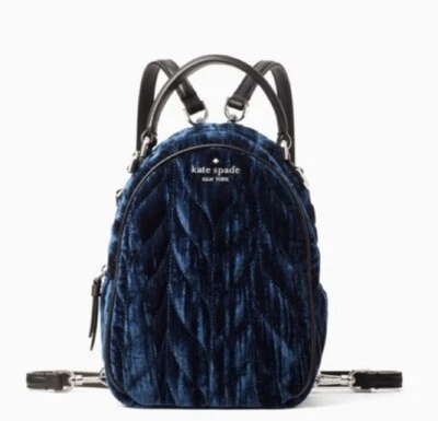 MINI MOCHILA CONVERTIBLE KATE SPADE BRIAR LANE ACOLCHADA TERCIOPELO APLASTADO NUEVA CON ETIQUETAS $299 Foto 1 de 4
