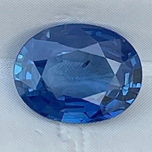 Natural Blue Sapphire 1.42 Cts Sri Lanka Oval Cut Loose Gemstone Jewelry - Picture 1 of 7
