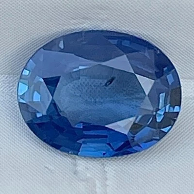 Natural Blue Sapphire 1.42 Cts Sri Lanka Oval Cut Loose Gemstone Jewelry - Image 1 of 4