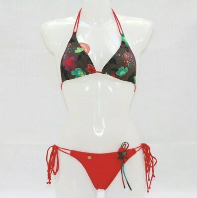 Speedo Bikini Set Swimwear Size 6 10 Pink / Brown Lined Beach Holiday Travel - Image 1 of 4