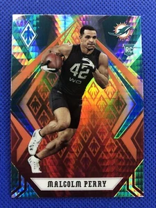 2020 #190 Malcolm Perry Panini Phoenix Football Fireburst RC Dolphins - Picture 1 of 2