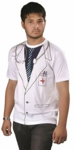 Lustiges bedrucktes Herren-T-Shirt Arzt Kostüm Partykostüm Oberteil - Bild 1 von 2