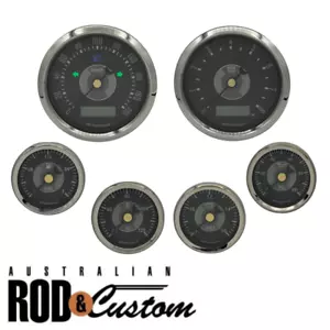 ARC Classic 6 Gauge Set Electronic Pulse Speedo + Tach Chev Ford Hot Rod - Picture 1 of 13