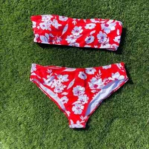 Zaful Floral Bikini Red Ladies Size 2XL - Picture 1 of 11