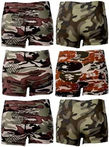 BODYCARE Boy's Camouflage Cotton Outer Elastic Semi Long Print Trunk for Kids - Picture 1 of 8