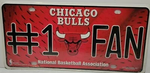 CHICAGO BULLS #1 FAN METAL LICENSE PLATE - Picture 1 of 2