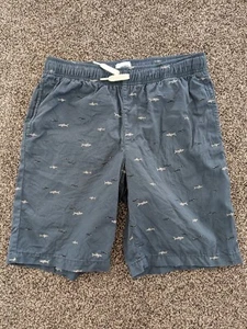 OLD NAVY Boy's Blue Cargo Chino Shorts Shark Size L 10/12 VGUC  - Picture 1 of 3