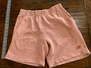 Nike Flyease Shorts Unisex Medium Logo Gym Sweat Shorts Speckled Mauve Pockets - Picture 1 of 7