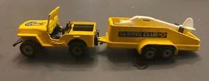 Matchbox Lesney Superfast TP-7 Gliding Club Rimorchio trasporto jeep e alianti - Foto 1 di 4