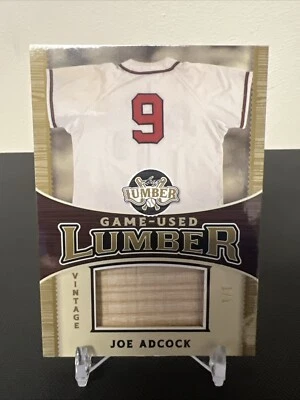 Reliquia de murciélago usada en juegos vintage Joe Adcock 2024 hoja madera 1/1 Foto 1 de 4