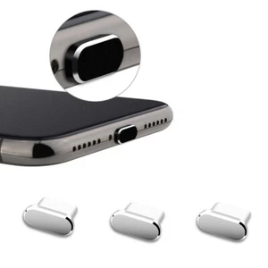 3 TAPPI protezione antipolvere COVER Porta Type-C/USB-C PHONE TABLET PC SILVER - Photo 1/7