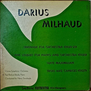 MILHAUD: Serenade for Orch./Five Studies for Piano & Orch.++1950LP BADURA-SKODA - Picture 1 of 1