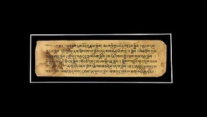 Tibetische Handschriftenseite 19. Jahrhundert mattiert und Museumsqualität gerahmt - Bild 1 von 1