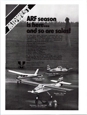 Midwest RC Kit Vintage 1979 Print Ad Wall Decor Champ Chipmunk Cardinal Lot of 2 - Image 1 of 2