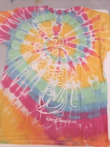 Disney Parks Minnie Mouse T-Shirt Womens Large L Tie Dye Silhouette WDW NWT - Picture 1 of 5