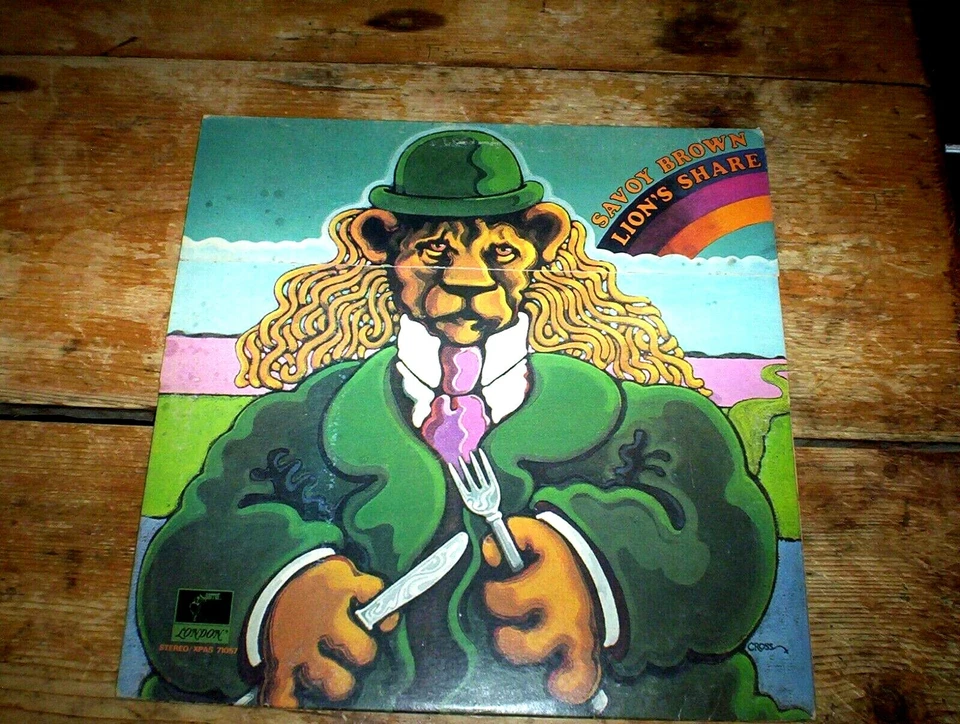 SAVOY BROWN ( LION'S SHARE ) ORIG 1972 BLUES psych VINYL die cut cover LP VG+ - Image 1 of 1