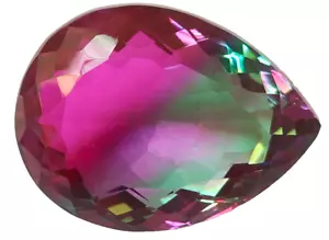 Large Bi-Color Tourmaline 82.65 Ct. Pear Cut Loose Gemstone for Ring & Pendant - Picture 1 of 7