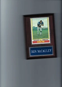 DON McCAULEY PLAQUE BALTIMORE COLTS FOOTBALL NFL C2 - Picture 1 of 1