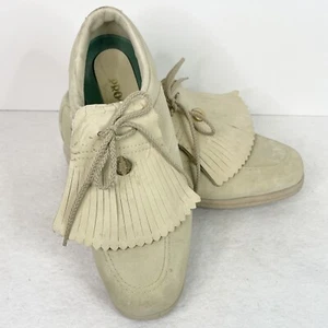 Scarpe da golf vintage Pro-Stags by Osceola beige con punte da donna taglia 7W - Foto 1 di 11