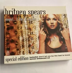 Britney Spears Oops I Did It Again Australian 2 CD Special Edition Slip Cover - Picture 1 of 19