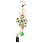Lucky Four Leaves Keychains Keyring Tassel Bag Buckle Pendant(Green) HOT