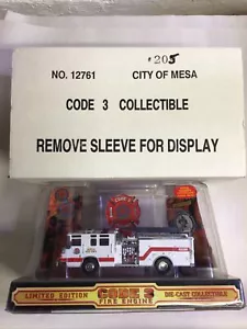 Code 3 Mesa Pierce Quantum Pumper #205 (12761) Mint in Dome - Picture 1 of 5