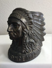 Rare Iroquois Beer Indian Head Beer Advertising Metal Figure 6" High
