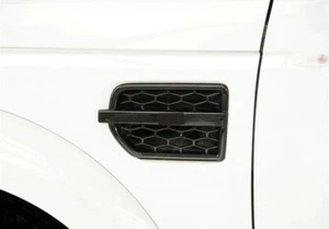Black Front Wing Hood Side Vent Cover Trim For Land Rover Discovery LR 4 2010-16 - Picture 1 of 4