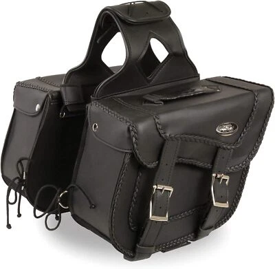 ALFORJAS TRENZADAS PVC MOTO 12" W PARA KAWASAKI con BOLSILLO PARA PISTOLA - KSAIH Foto 1 de 4