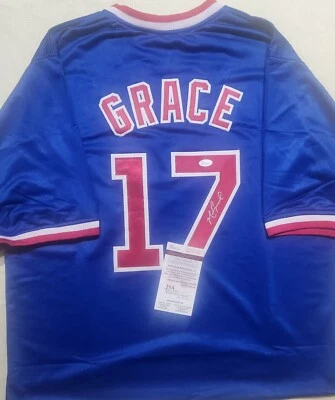 Camiseta deportiva personalizada firmada por Mark Grace autografiada certificada talla XL  Foto 1 de 2