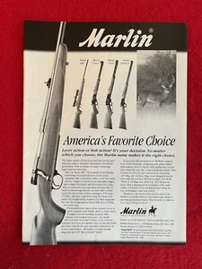 Vintage 1998 Print Ad Marlin MR7, 336CS, 30AS, 1894CB Rifles Advertisement - Picture 1 of 7
