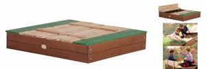 Sandkasten Holz «Ella XL» Sandkiste Mit Abdeckung Holzsandkasten - Bild 1 von 5