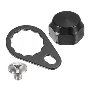 Fishing Reel Left Handle Locking Plate Screw M8 Nut Cap DIY Replacement Black - Picture 1 of 5