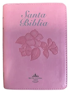 BIBLIA COMPACTA RVR 1960 PIEL ROSA REINA VALERA 1960 CON CIERRE E INDEX - Imagen 1 de 4