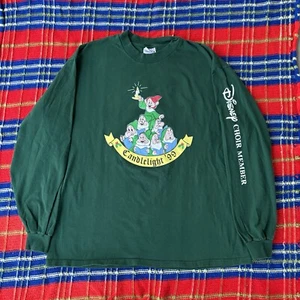 Vtg Disney Shirt Candlelight 1999 Disney Grail Rare Sz XL Hanes Beefy Longsleeve - Picture 1 of 2