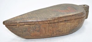 Antique Wooden Kitchenware Spice Box Original Old Hand Carved - Picture 1 of 7
