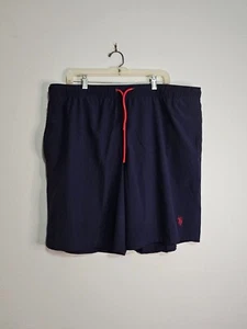 U.S. Polo Assn. Swim Trunks Blue w/ Red Lining Men's Sz 3XL, Washed, Never Worn - Picture 1 of 10